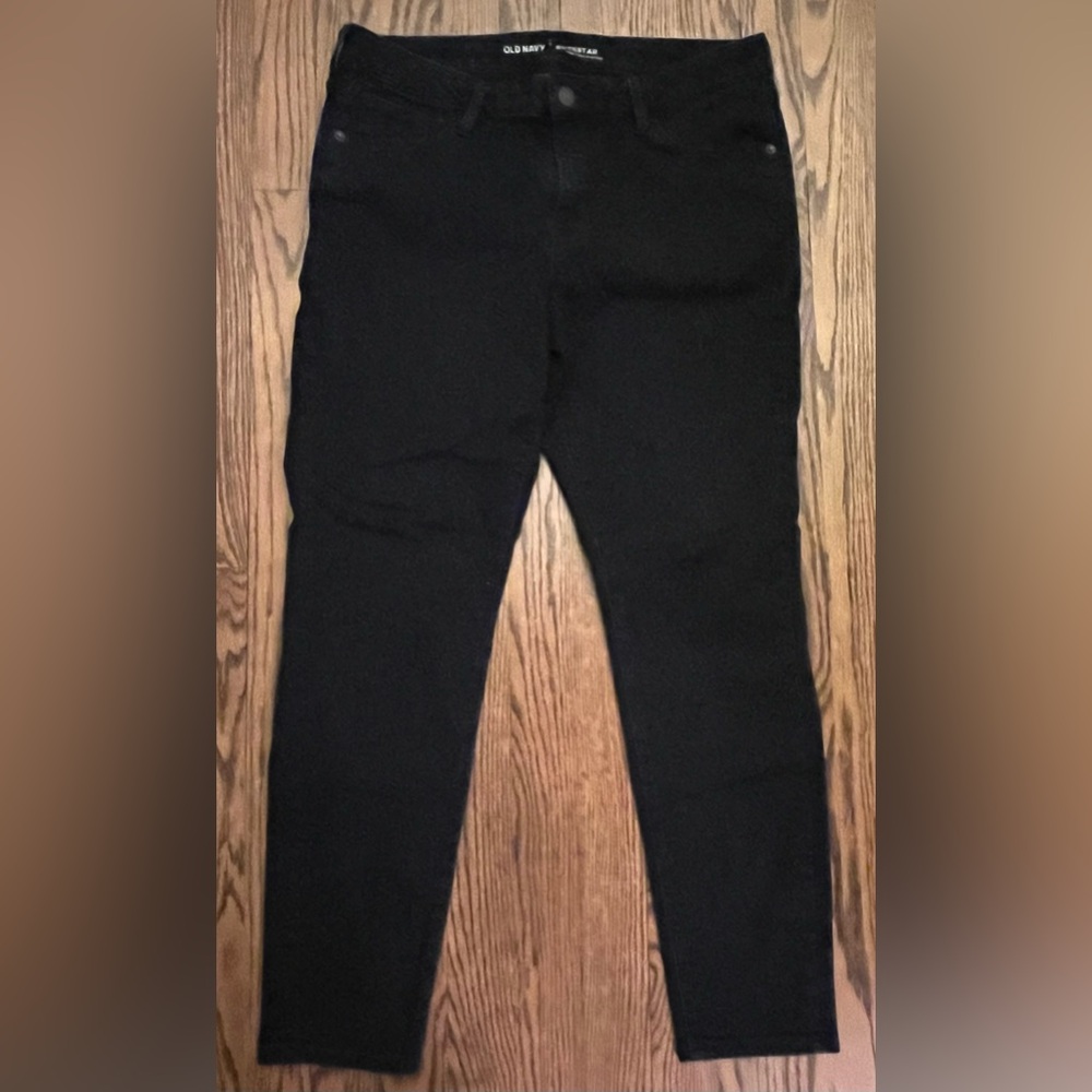 Old Navy Women's Rockstar Dark Skinny Jeans 12 SHORT
